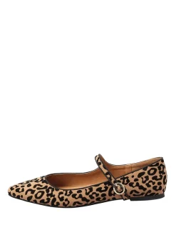 Leopard Mary Jane Flats In Standard Fit