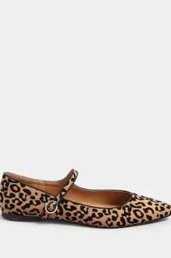 Leopard Mary Jane Flats In Standard Fit