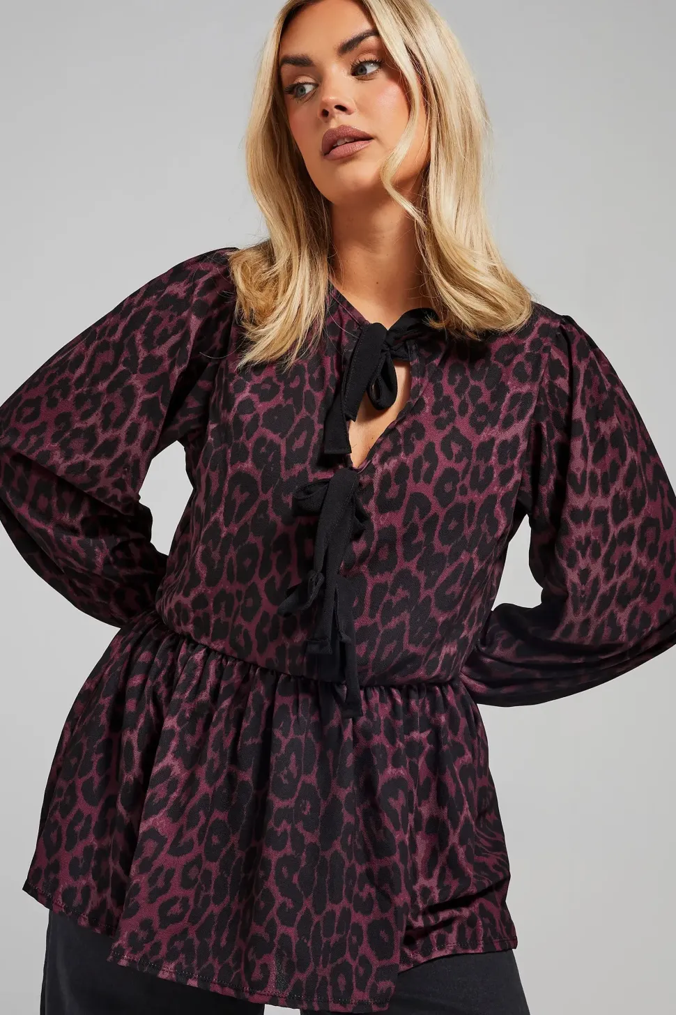Leopard Print Bow Top