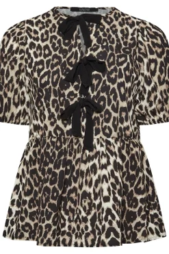Leopard Print Bow Top