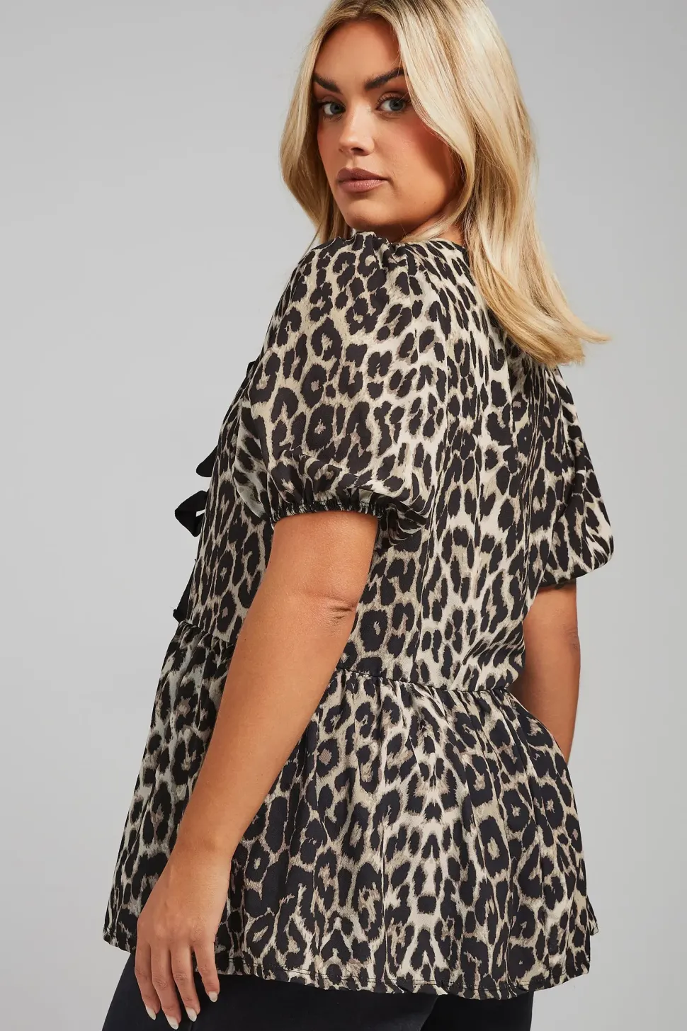 Leopard Print Bow Top