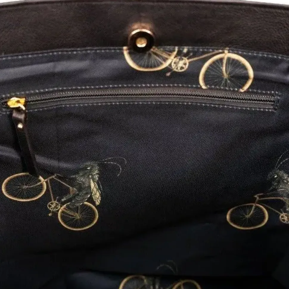 Leopard Print Calf Hair Large Leather Tote | BYBAB