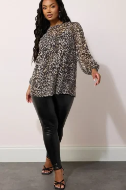 Leopard Print Chiffon Blouse