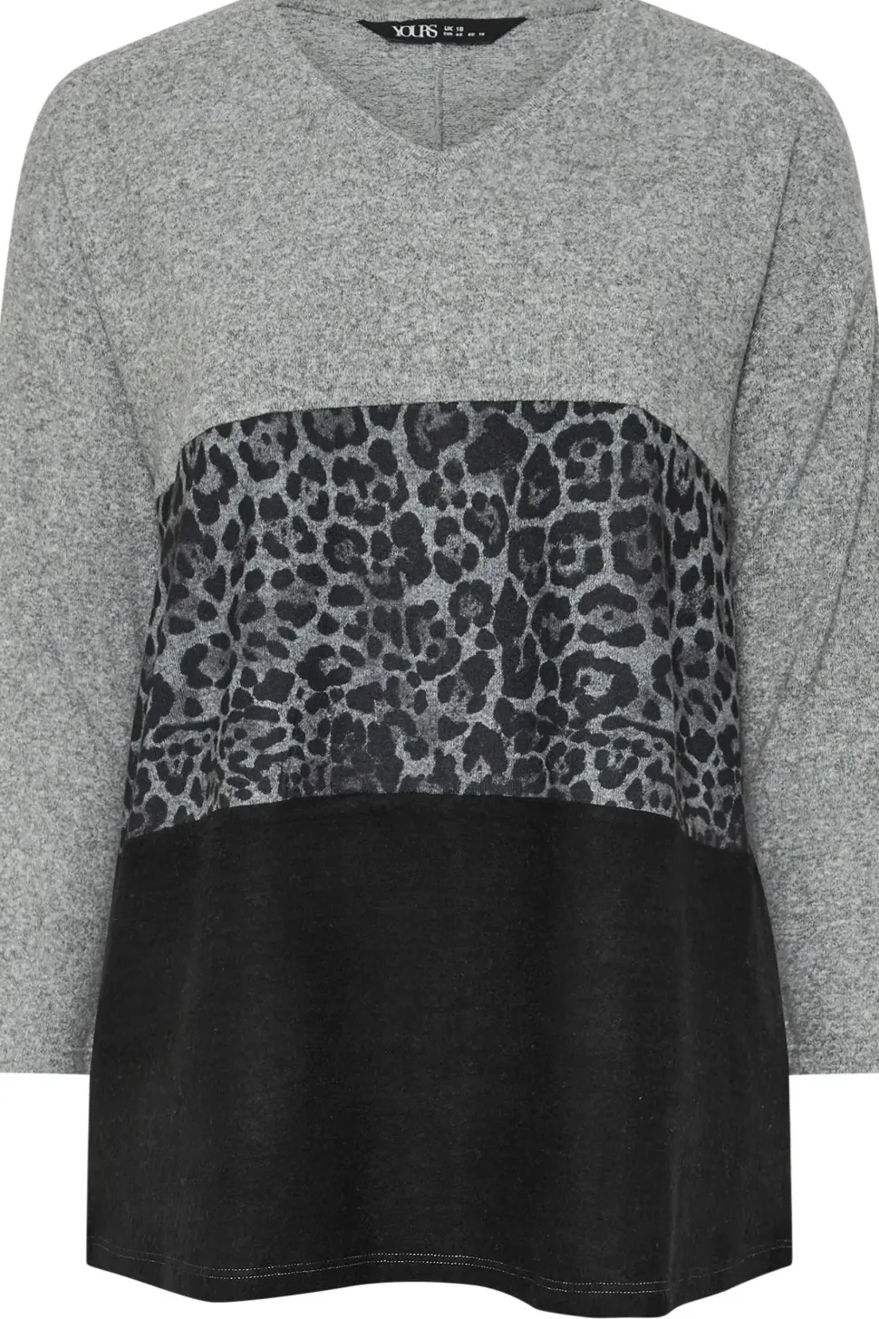Leopard Print Colourblock Jumper