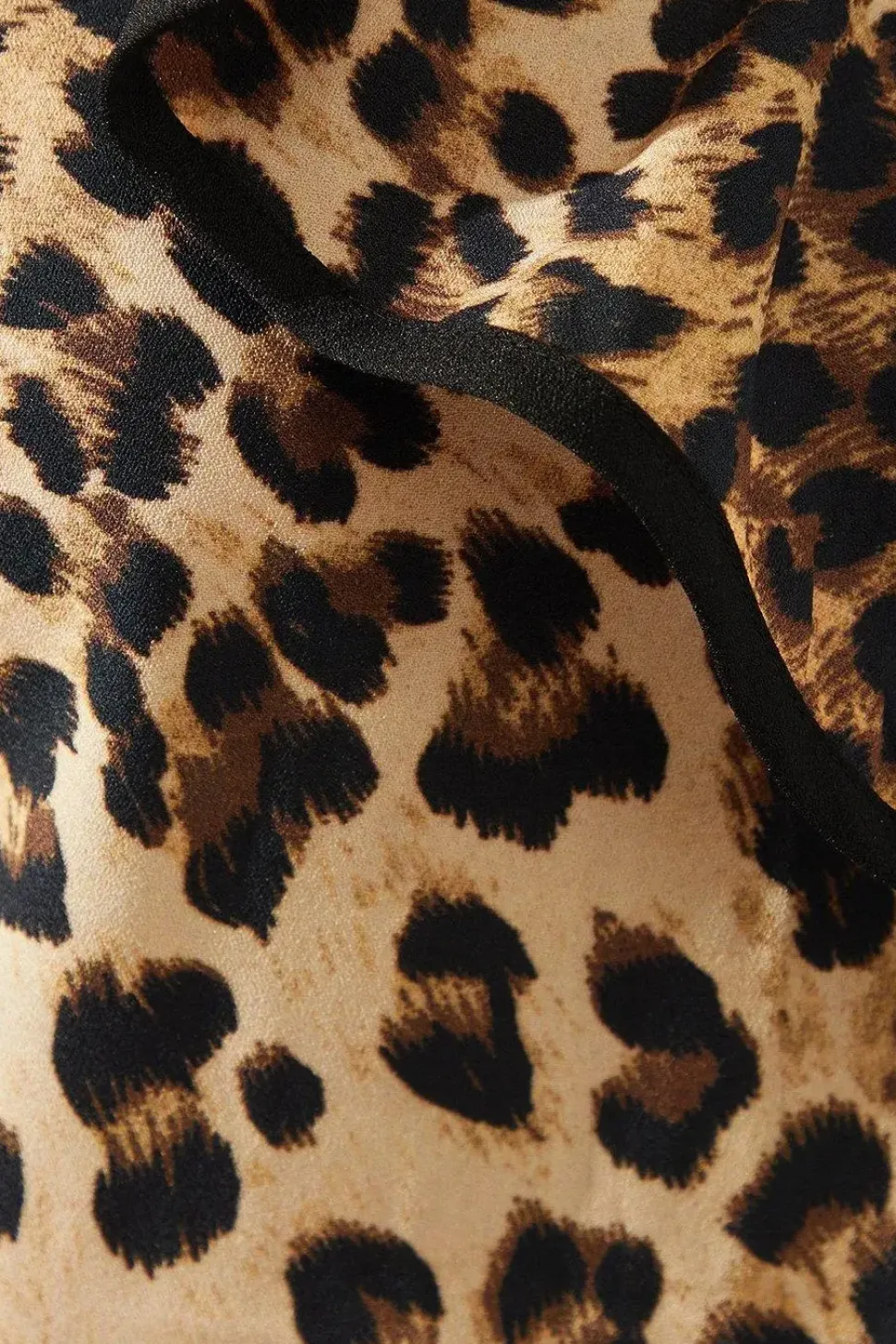 Leopard Print Contrast Frill Shift Dress
