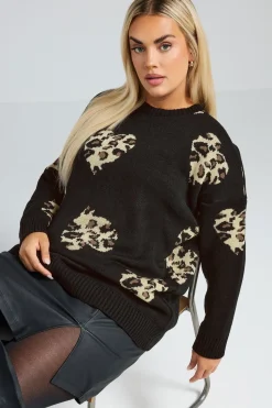 Leopard Print Heart Jumper