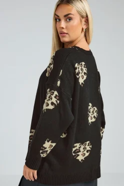 Leopard Print Heart Jumper