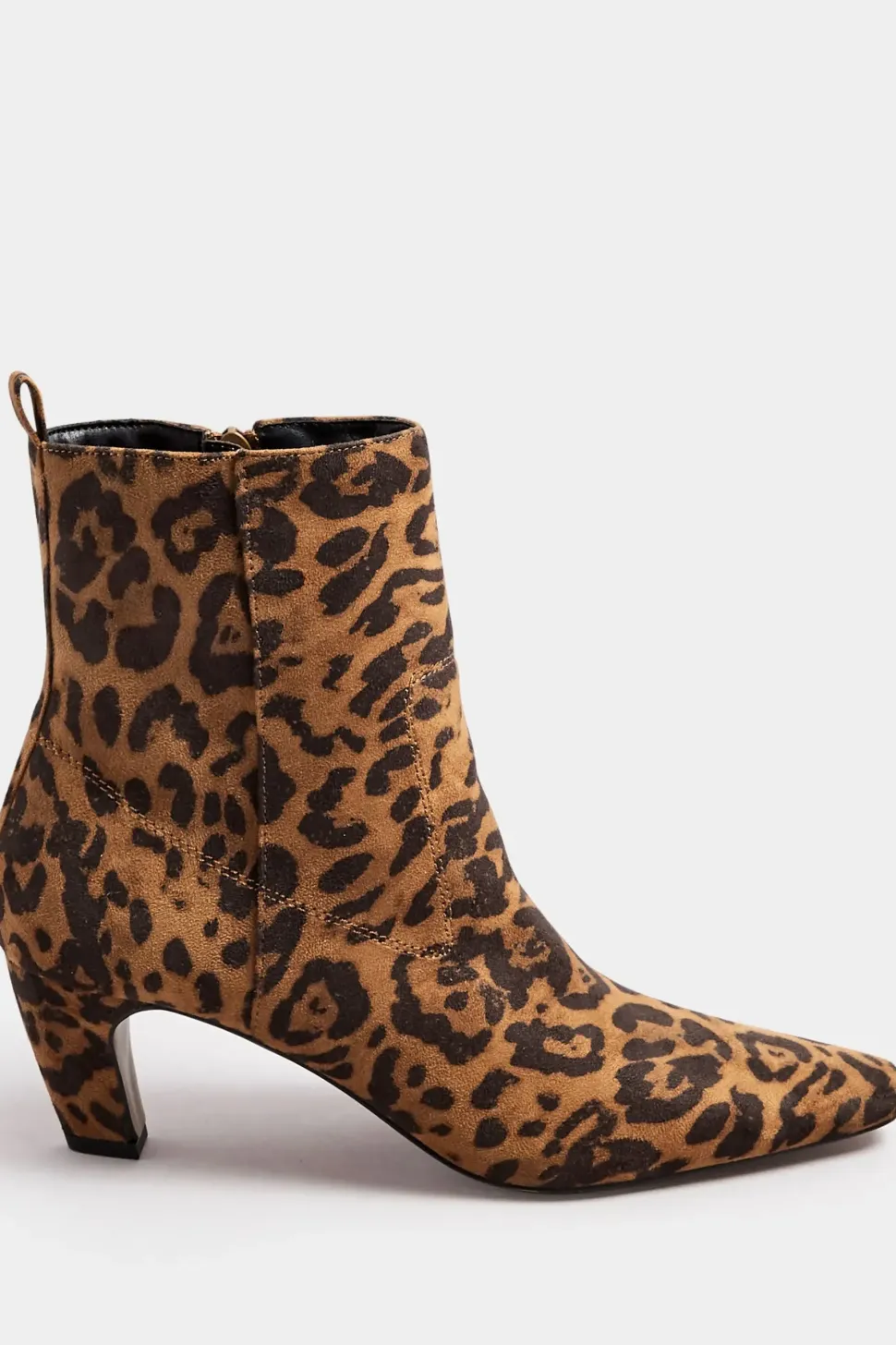 Leopard Print Heeled Ankle Boots
