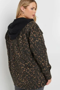 Leopard Print Hooded Shacket