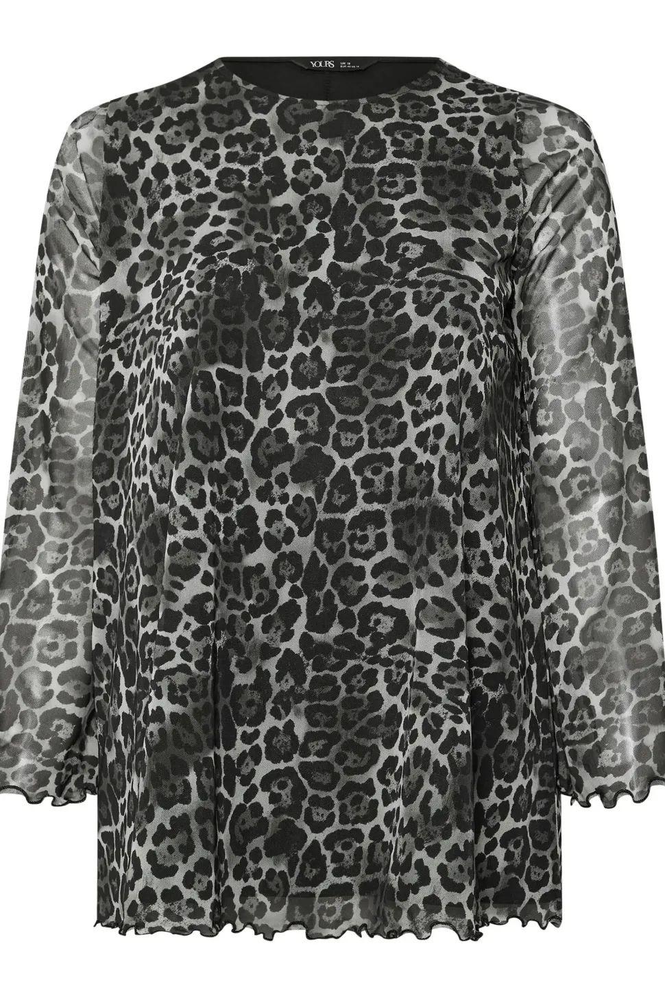 Leopard Print Mesh Top