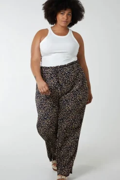 Leopard Print Plisse Culotte
