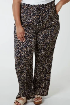 Leopard Print Plisse Culotte