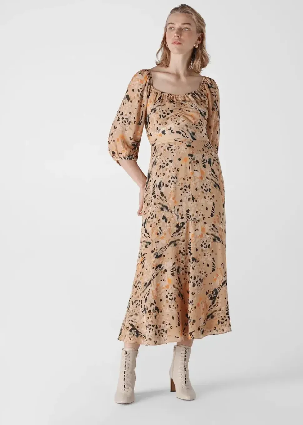 Leopard Print Silk Dress-Animal Print