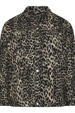Leopard Print Twill Jacket
