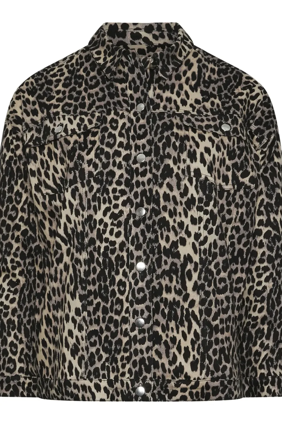 Leopard Print Twill Jacket
