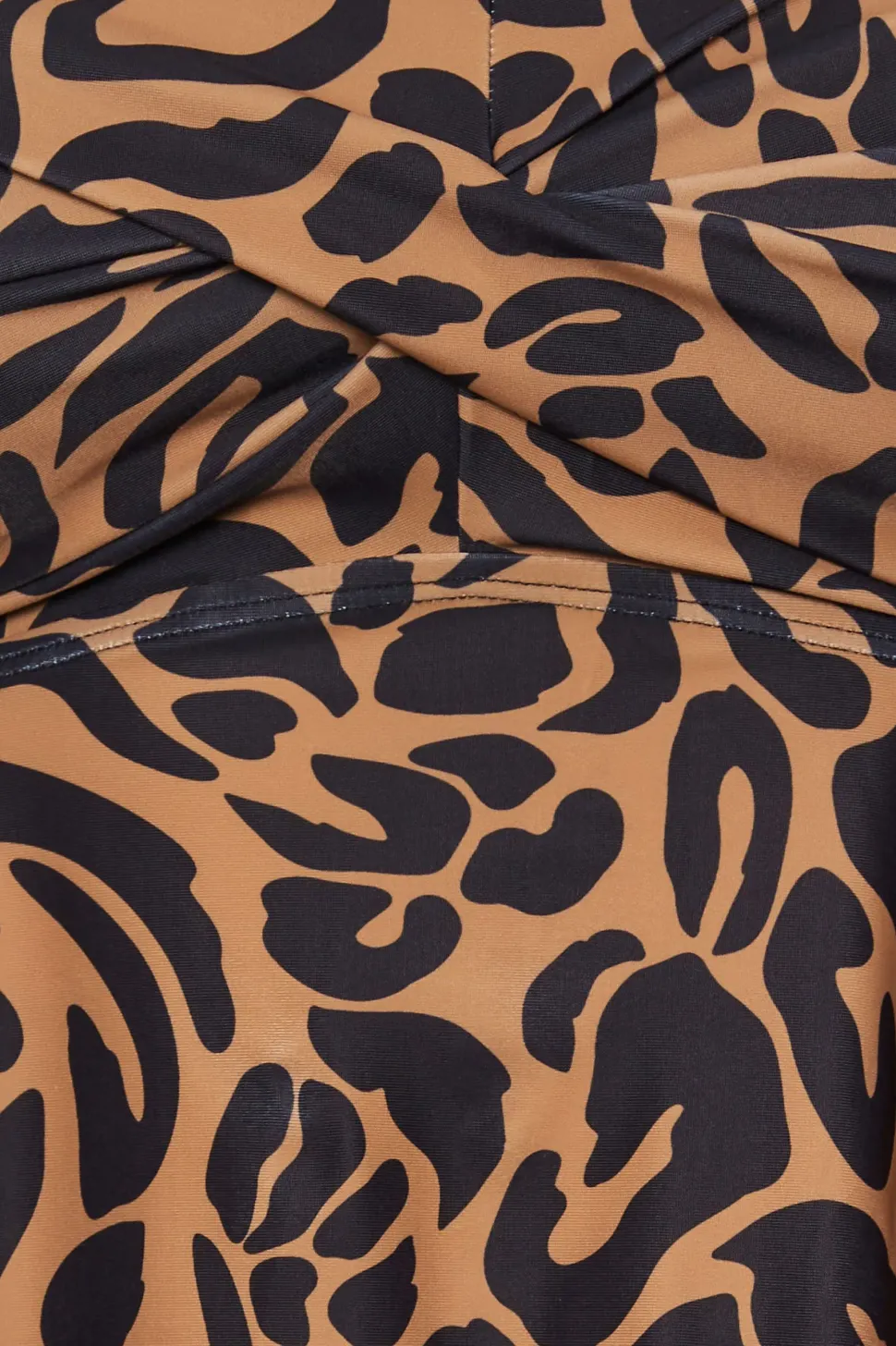Leopard Print Twist Front Tankini Top