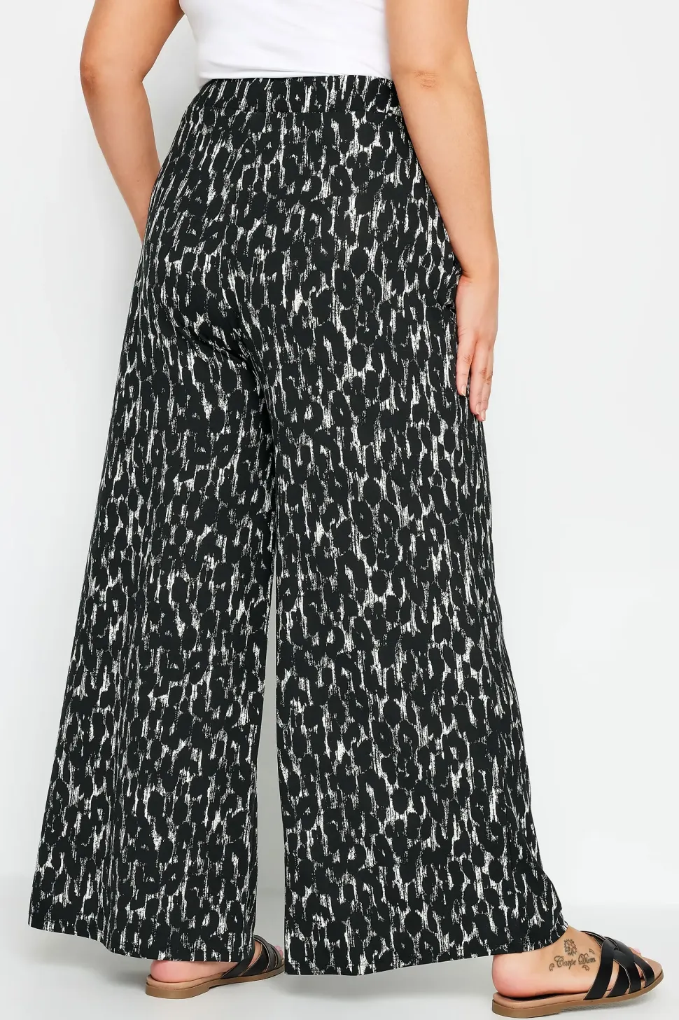 Leopard Print Wide Leg Trousers