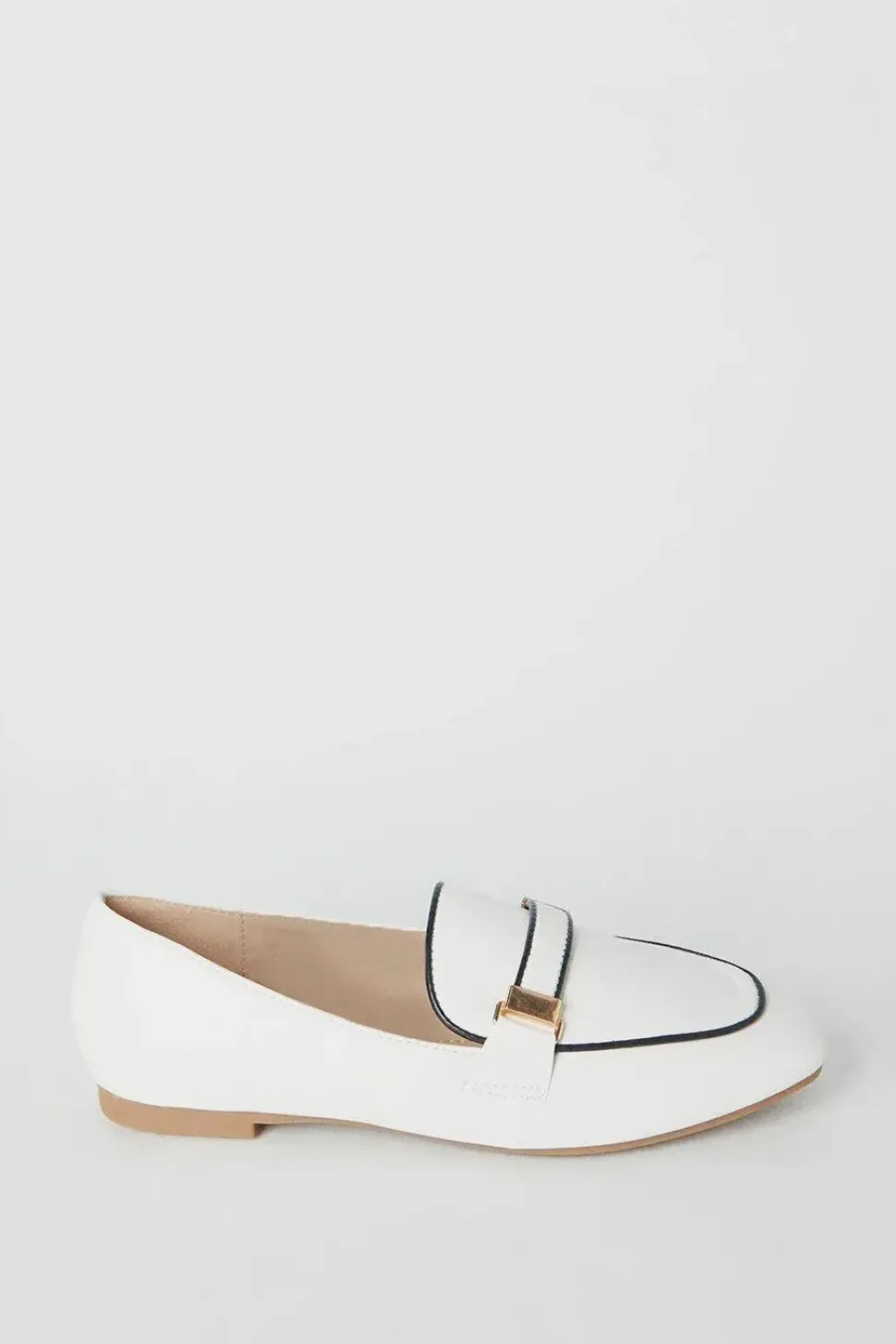 Lettie Contrast Piping Snaffle Loafers