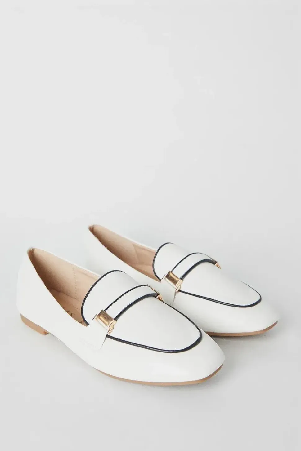 Lettie Contrast Piping Snaffle Loafers