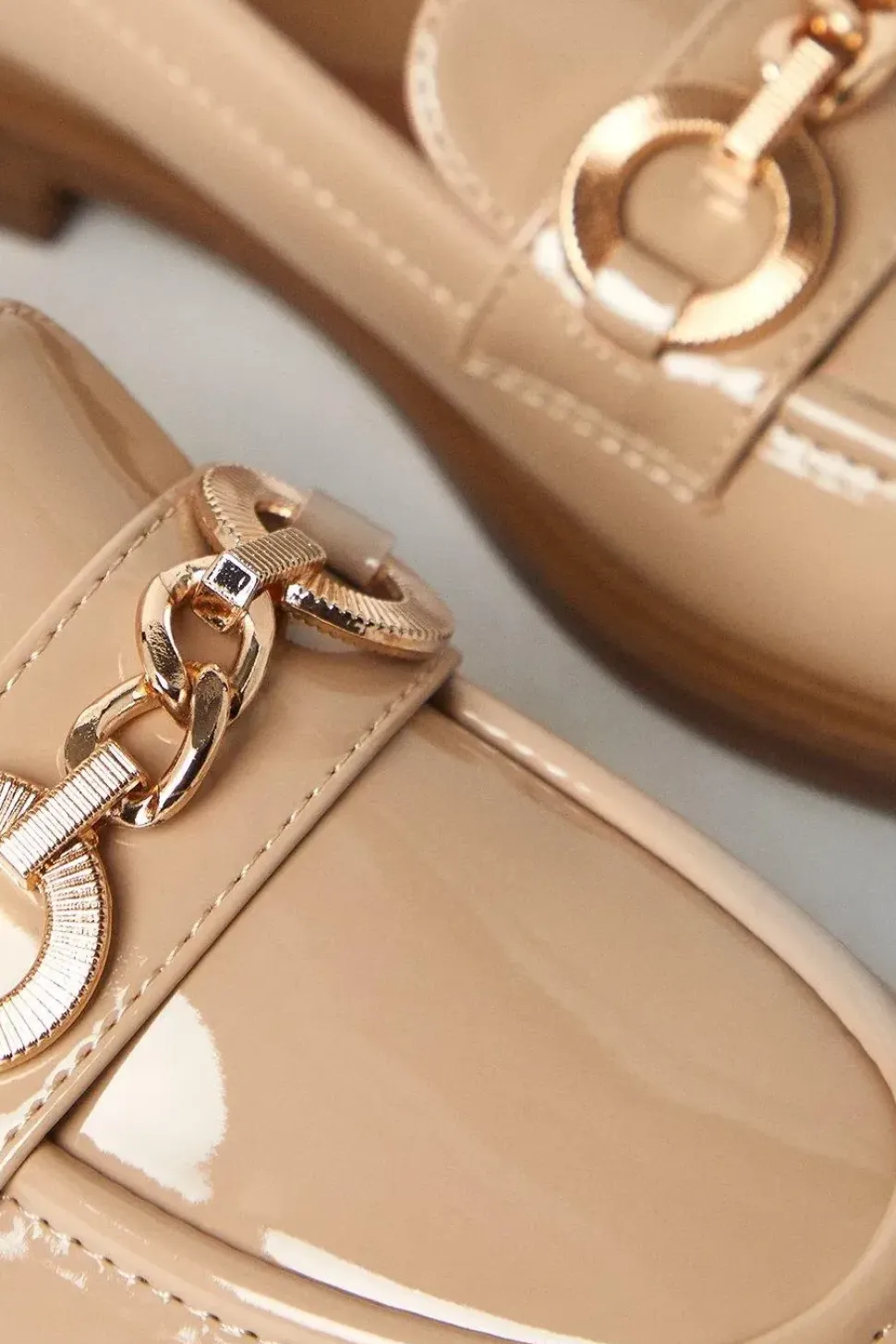 Lilli Patent Snaffle Apron Front Loafers