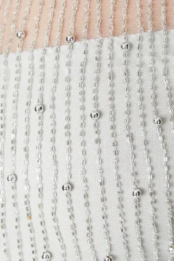 Linear Beaded Sculpting Maxi Dress