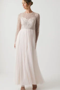 Linear Beadwork Two In One Bridesmaid Dress
