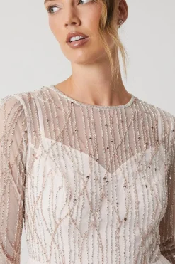 Linear Beadwork Two In One Bridesmaid Dress
