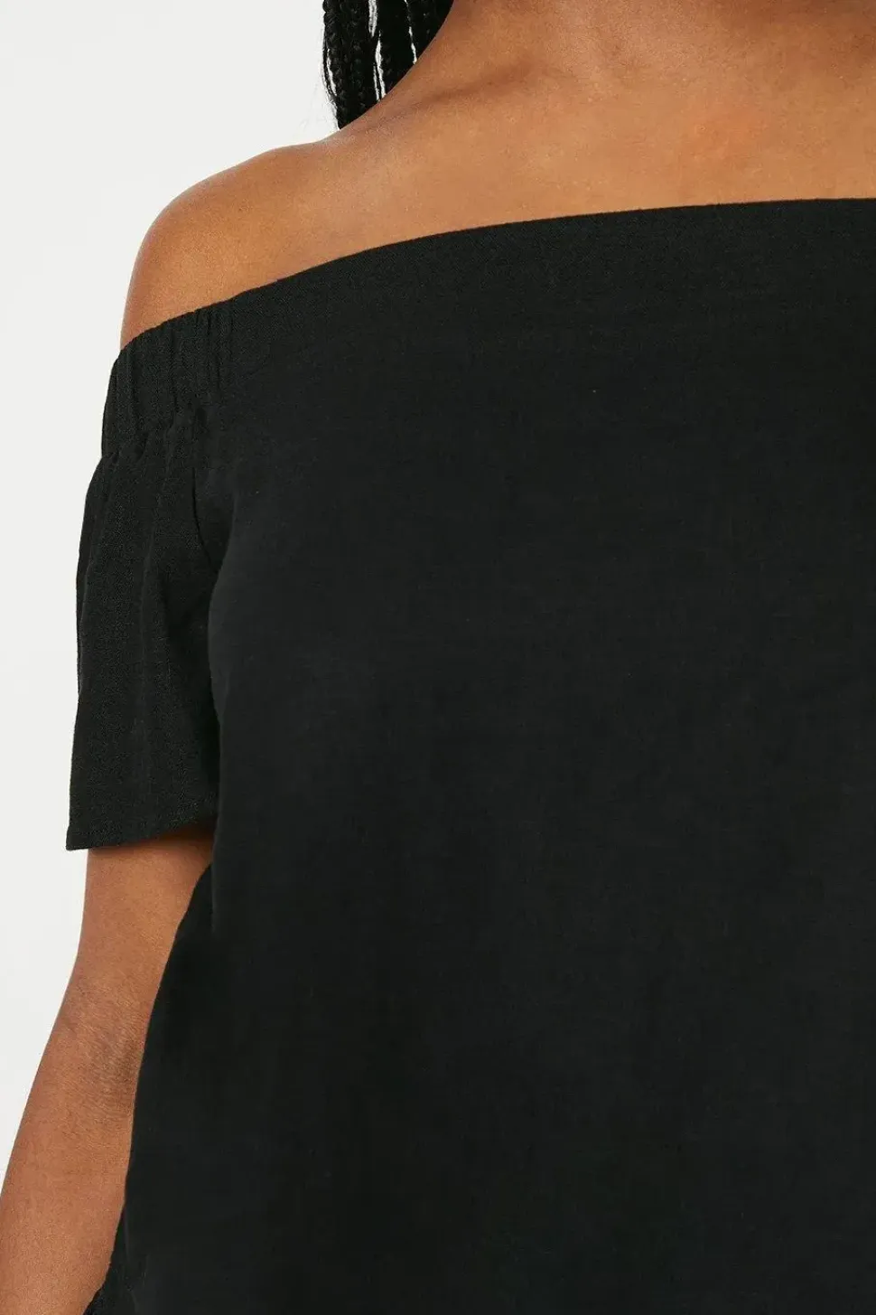Linen Bardot Top