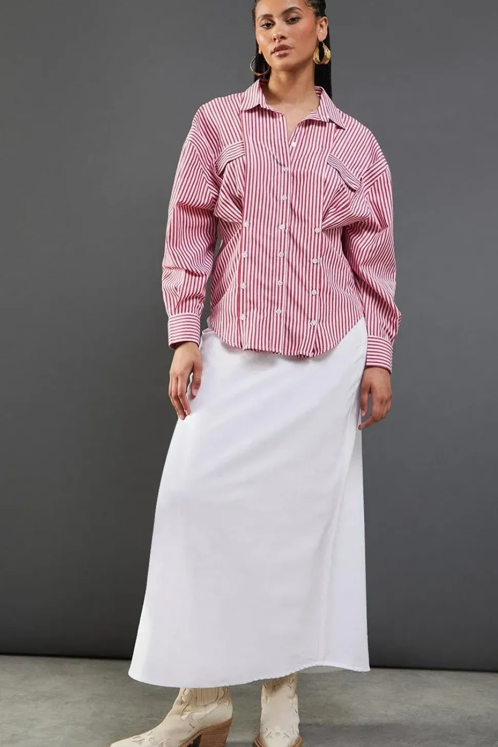 Linen Bias Midaxi Skirt