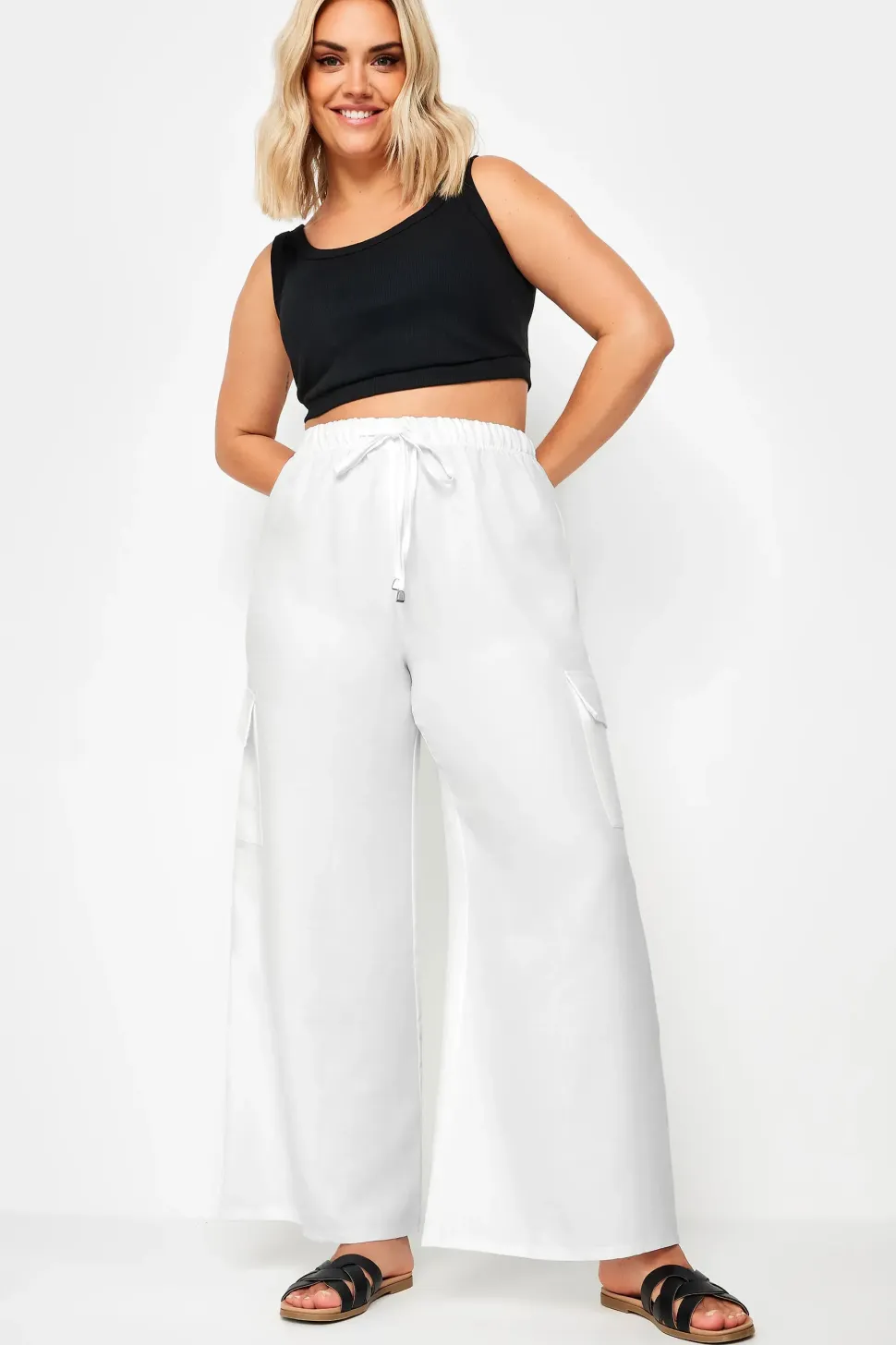 Linen Cargo Trousers
