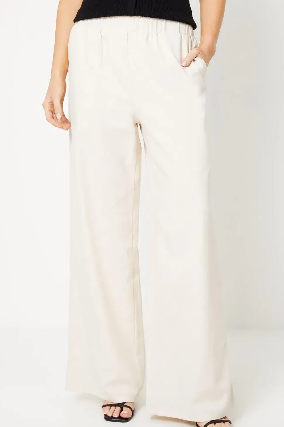 Linen Elastic Waist Trouser