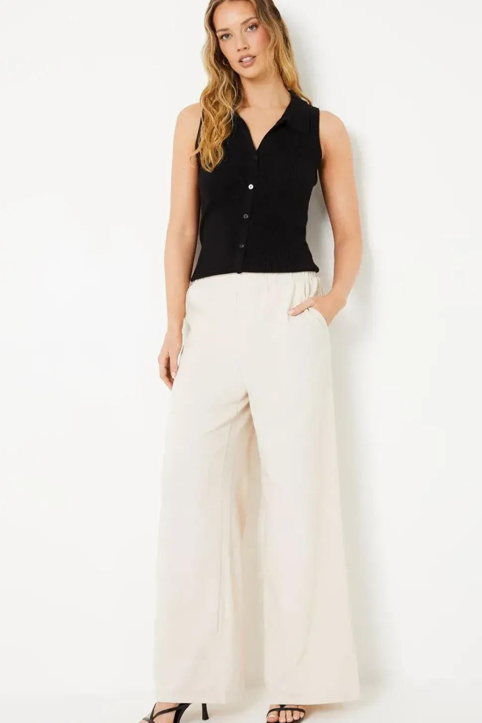 Linen Elastic Waist Trouser
