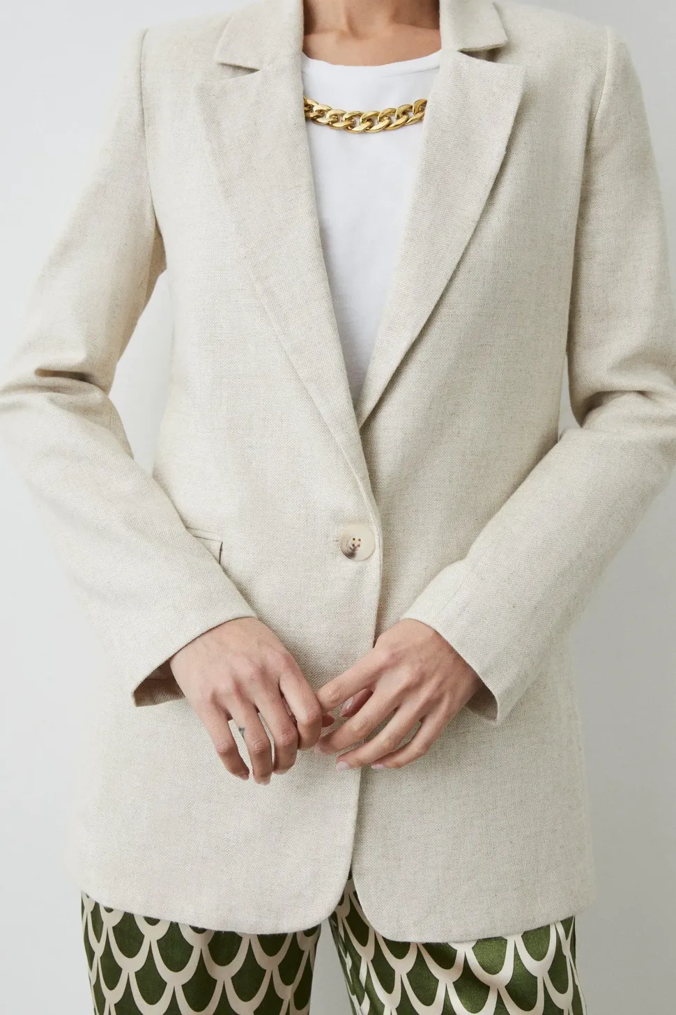 Linen Look Blazer