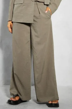 Linen Look Boxy Tailored Trouser