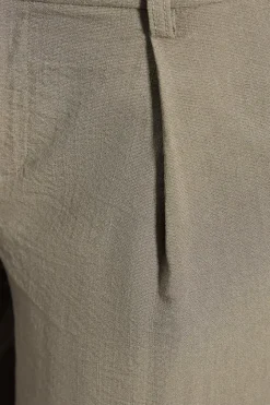 Linen Look Boxy Tailored Trouser