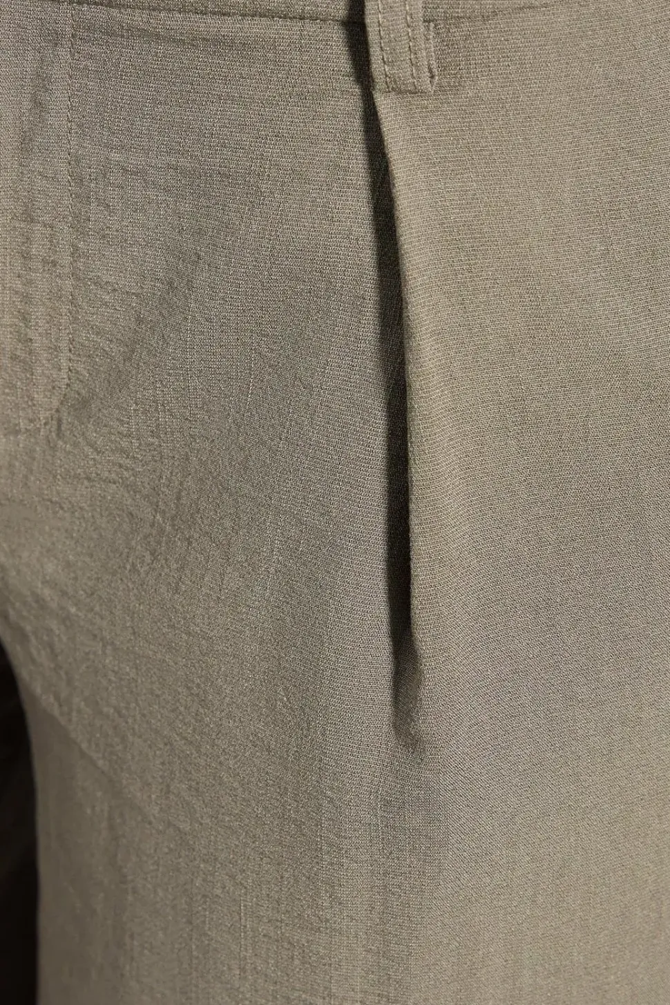 Linen Look Boxy Tailored Trouser