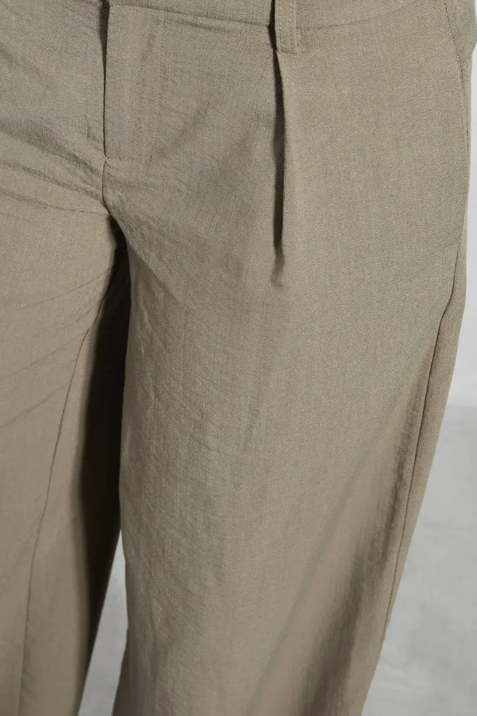 Linen Look Boxy Tailored Trouser