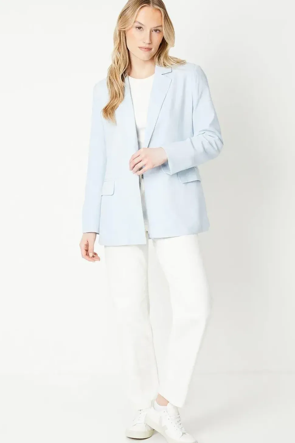 Linen Look Boyfriend Blazer