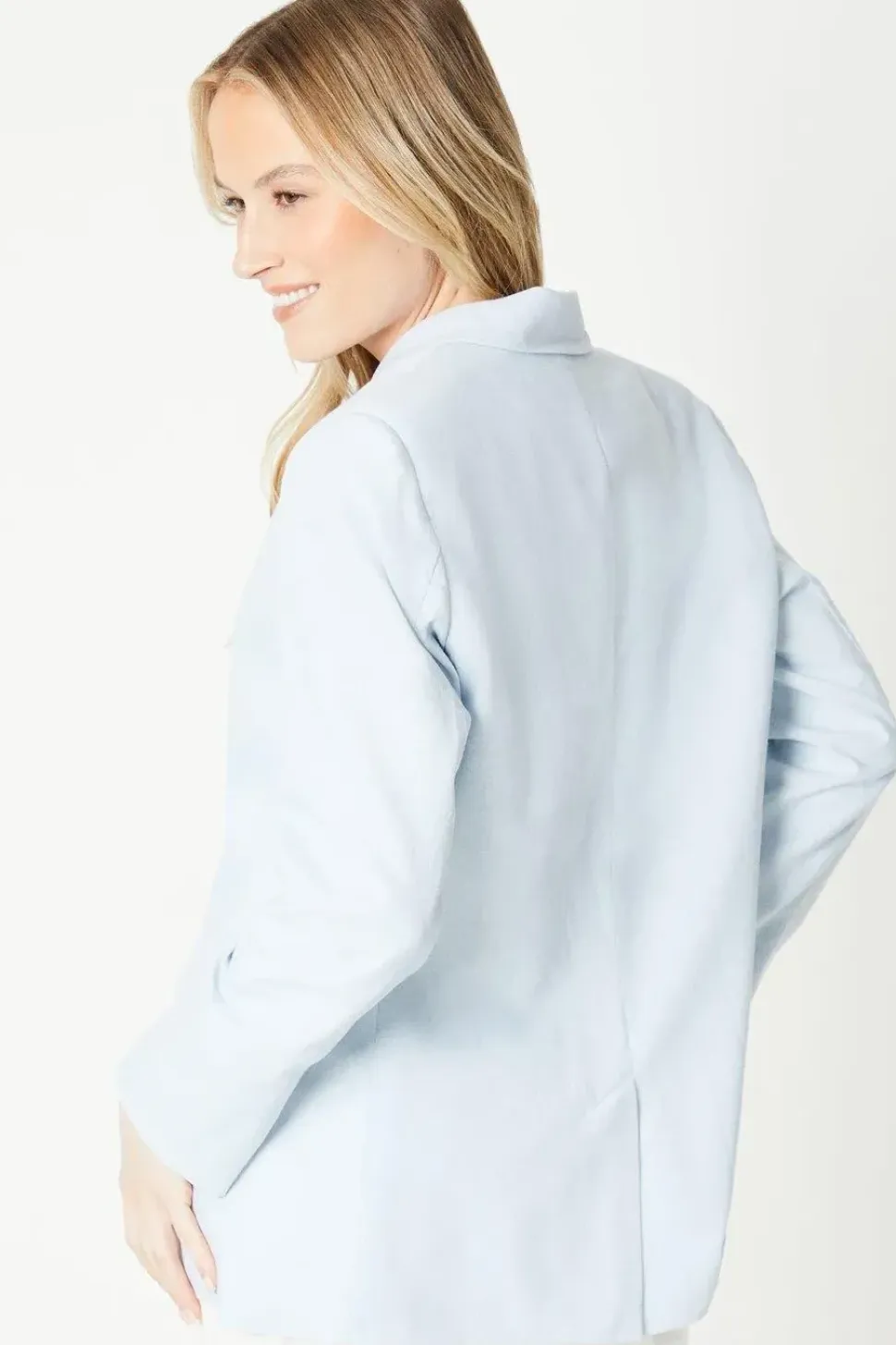 Linen Look Boyfriend Blazer