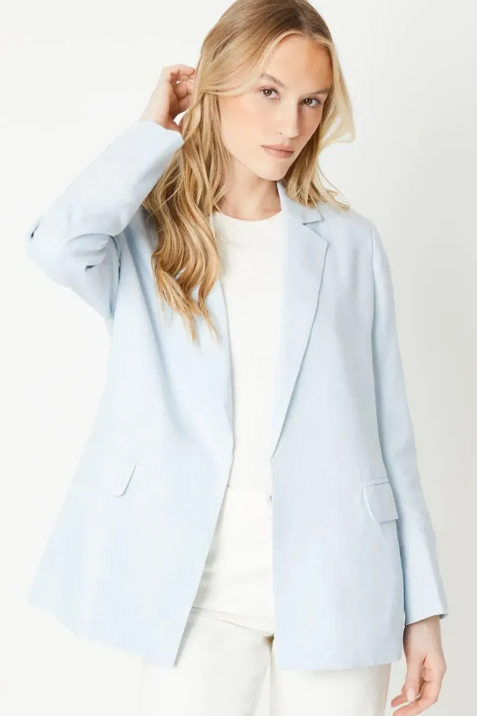 Linen Look Boyfriend Blazer