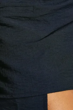 Linen Look Split Hem Mini Skirt