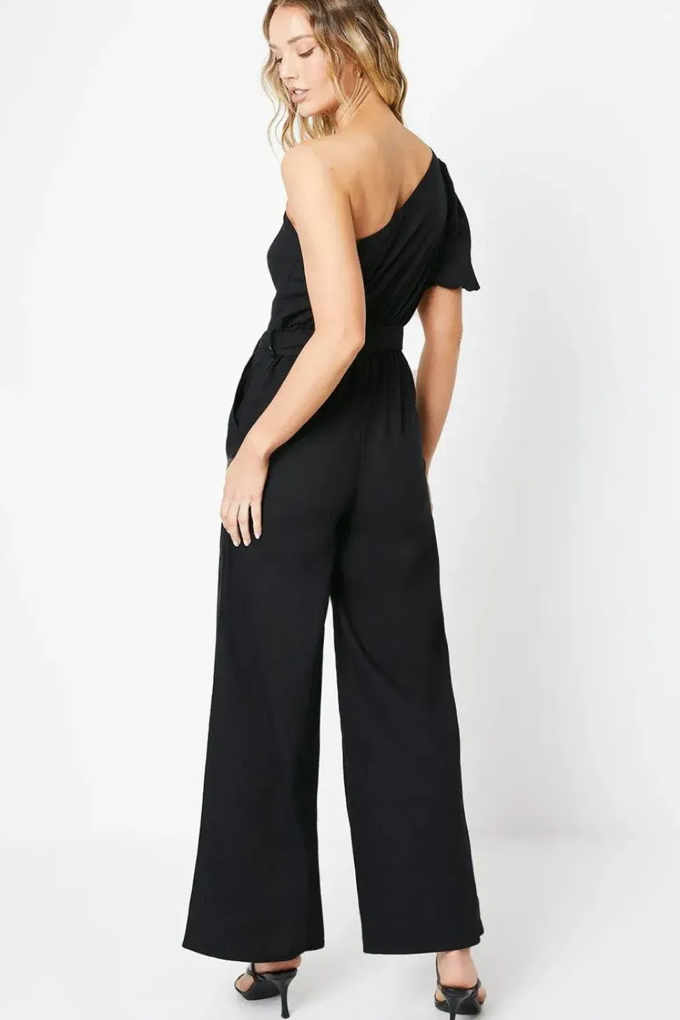 Linen One Shoulder Jumpsuit