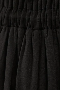 Linen Shirred Body Hem Detailed Maxi Dress