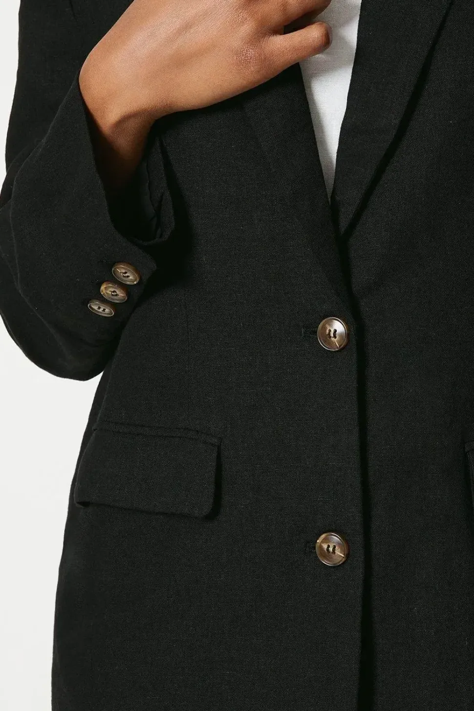 Linen Single Breasted Blazer