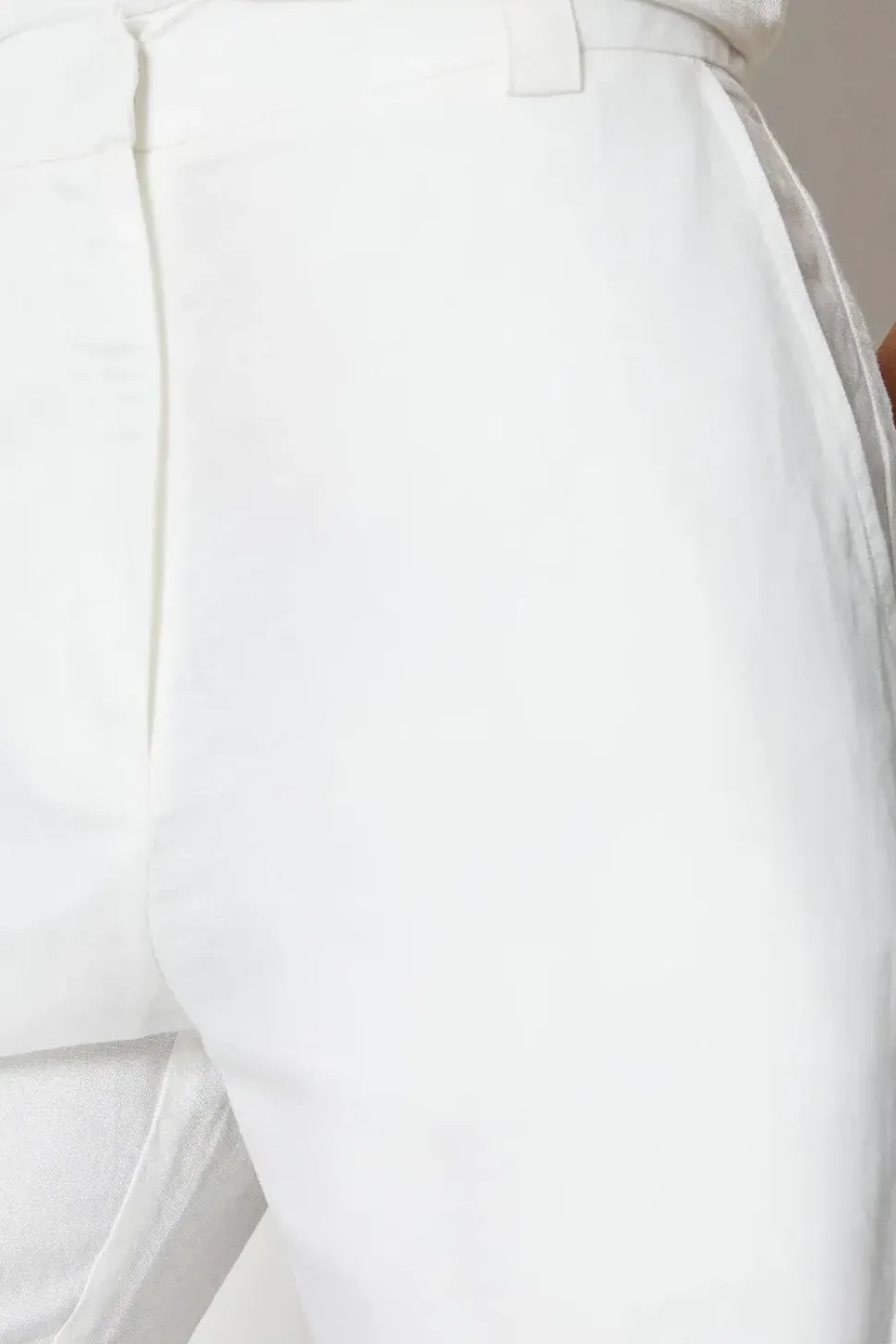 Linen Straight Leg Tailored Trousers