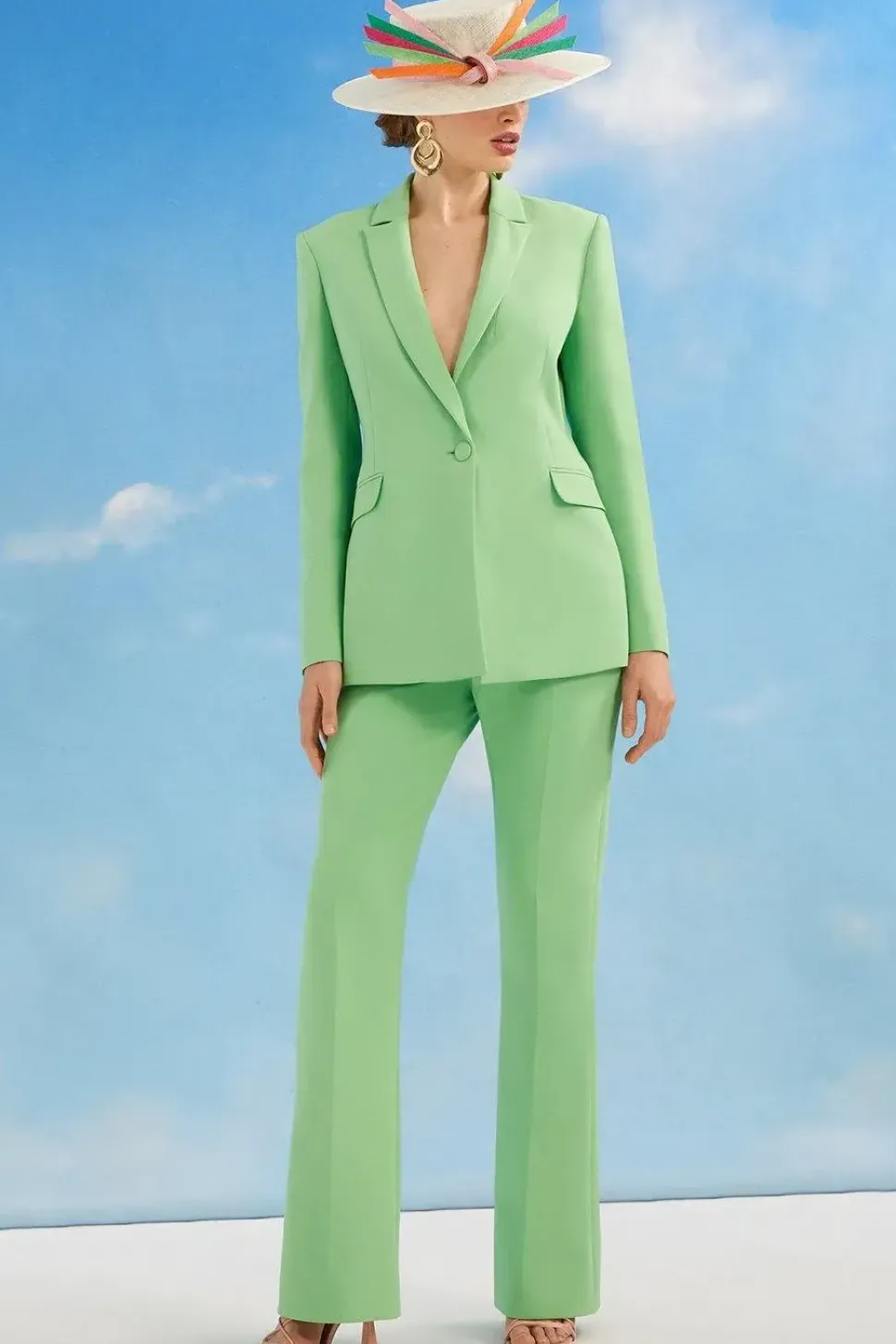 Lisa Tan Fitted Flare Trouser
