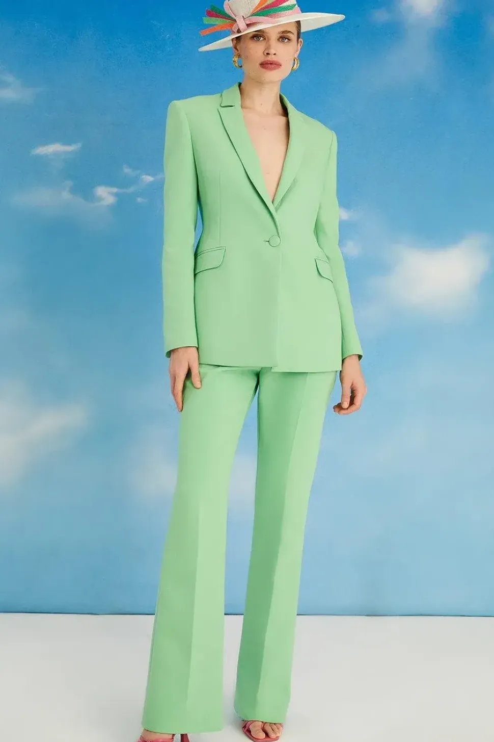 Lisa Tan Fitted Flare Trouser