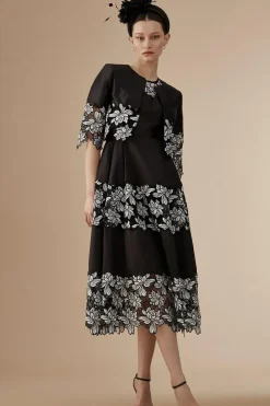 Lisa Tan Lace Hem Jacket