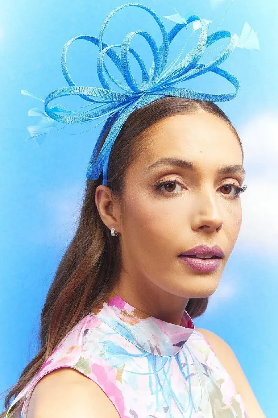 Lisa Tan Loop And Feather Detail Headband