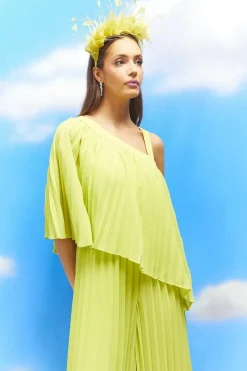 Lisa Tan One Shoulder Pleated Jumpsuit